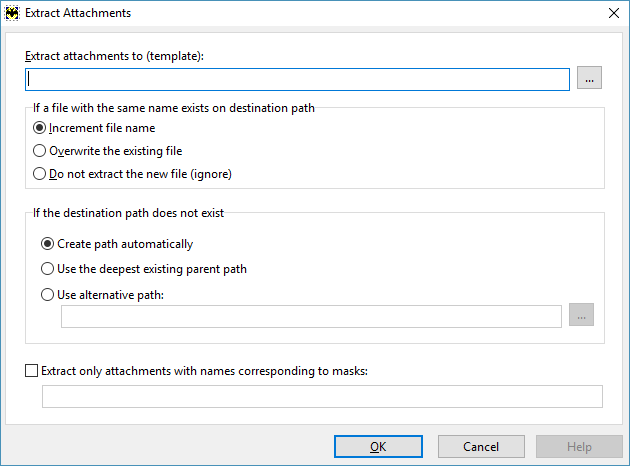 Extract Attachments via a Filter